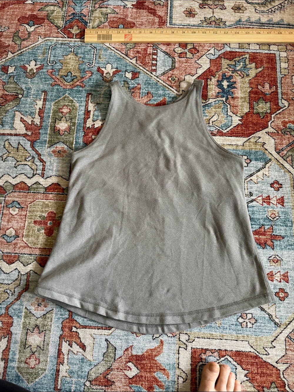 lululemon athletica Olive Gray High-Neck Tank